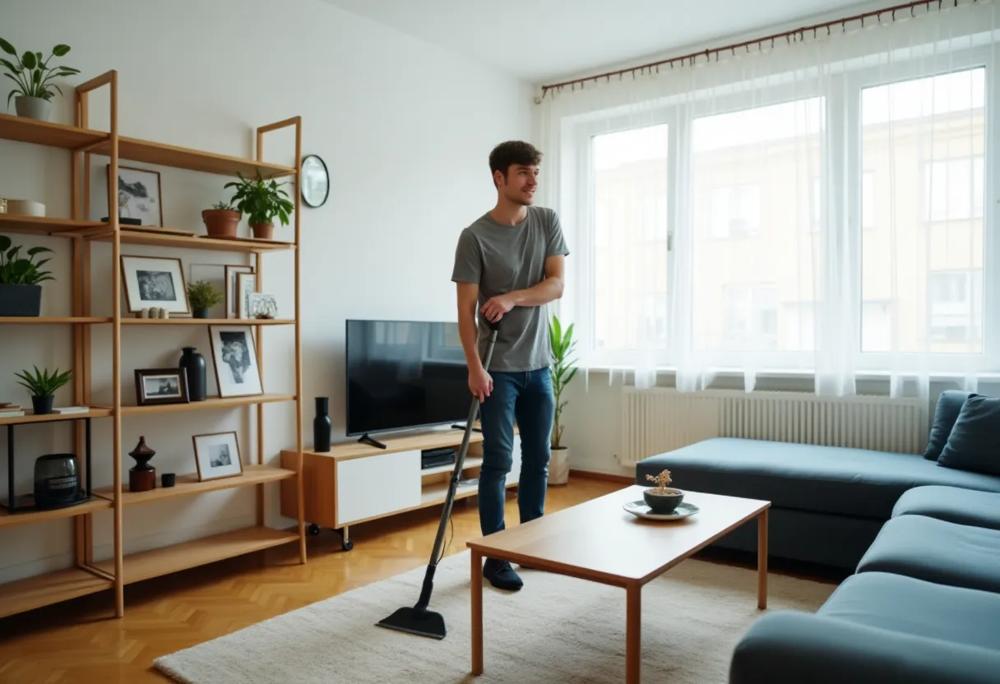 cleaning apartment