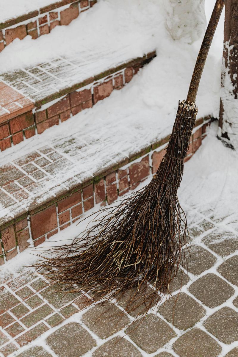 cleaning stairs